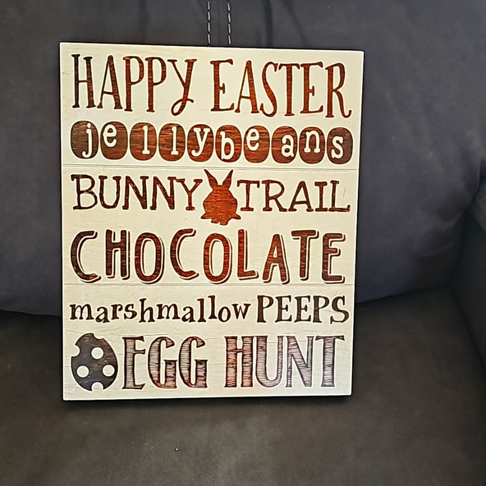 Easter wooden plaque 10×12